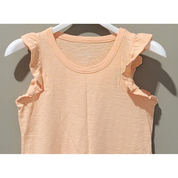 Universal Thread Women's Below Knee Ruffle Trim Tank Style Coral Dress - Picture 4 of 9